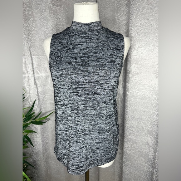 Rag & Bone Women’s Knit Spacedye Mock-Neck Muscle Tee Gray Sz S - Picture 1 of 10